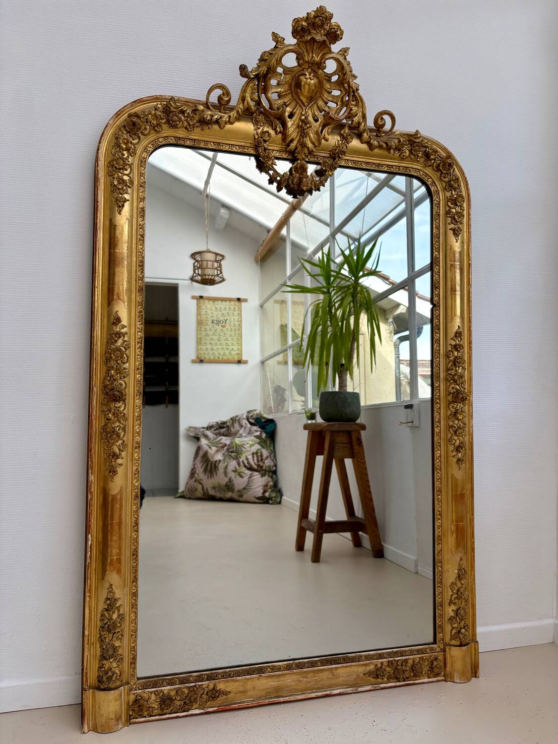Antique 19th-century mirror, original
