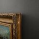 Oil on panel marine scene signed 20th century gilt leaf frame