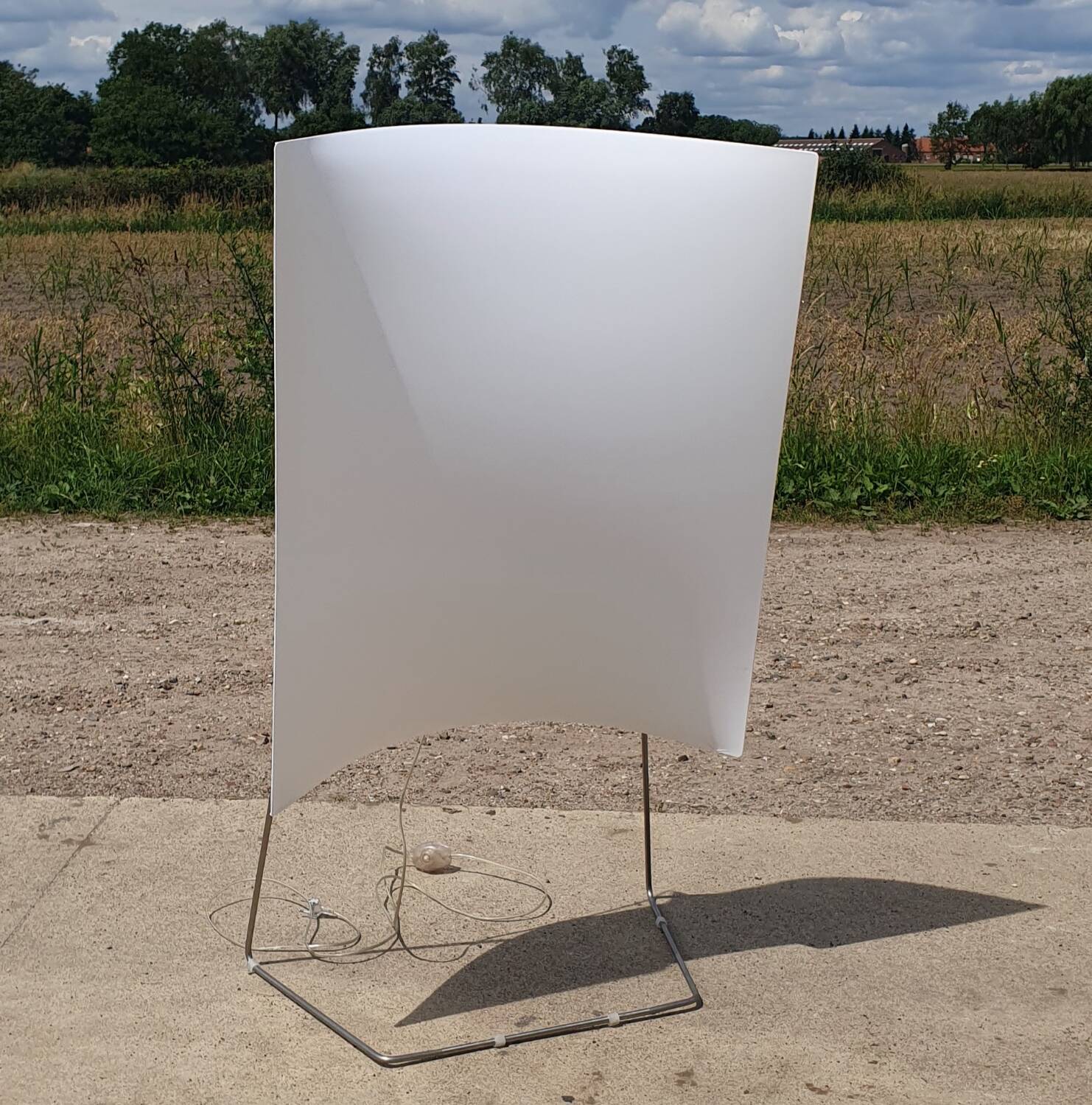 Lampe de sol vintage design italien Prandina 33f volumes lumineux - 128 cm