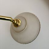 Vintage wall lamp with white and gold granite glass shade