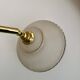 Vintage wall lamp with white and gold granite glass shade