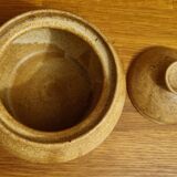 Stoneware sugar bowl with lid