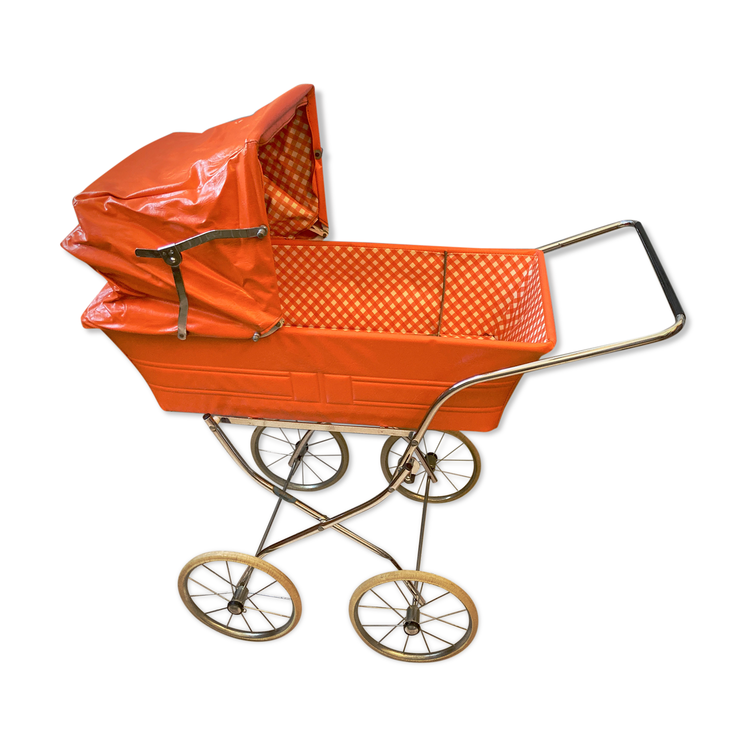 Vintage landau orange and chrome around 1970