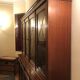 Mahogany wood bookcase and bronze handles