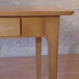 Table bureau bois massif clair ancienne vintage 1980