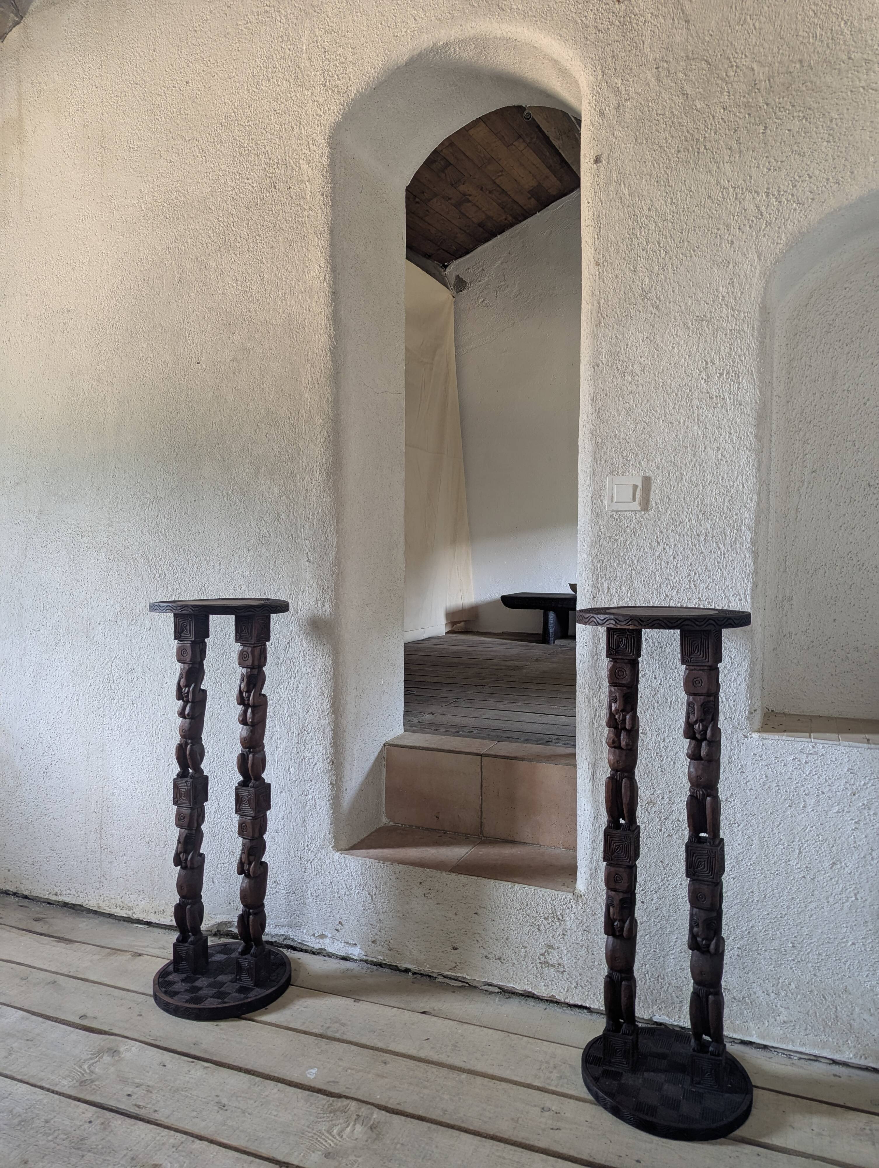 Pair of African stools