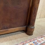 Empire period secretary in walnut, oak and black marble top