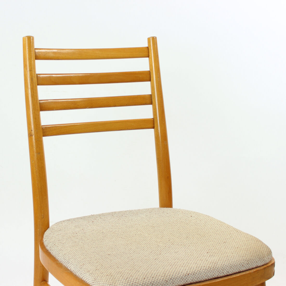 Mid Century Chair In Blond Wood, Czechoslovakia 1960s