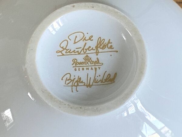 Sucrier Vintage porcelaine Rosenthal la flûte enchantée - Design Wiinblad