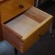Office, Scandinavian slope secretary, satin wood and teak plating.