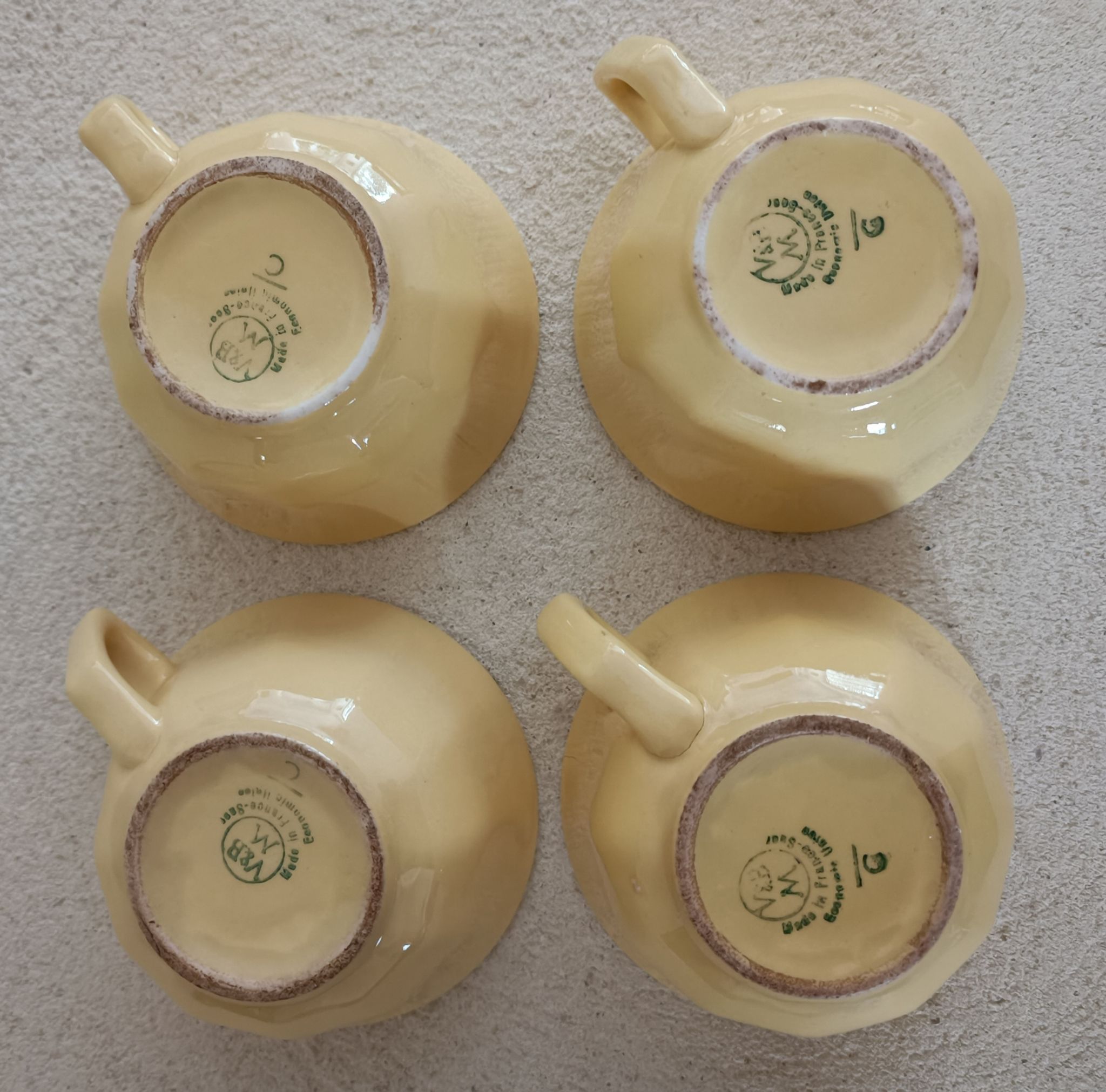 4 tasses Art déco Villeroy et Boch