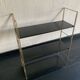 Vintage 1960 String wall shelf black gold - 58 x 49 cm