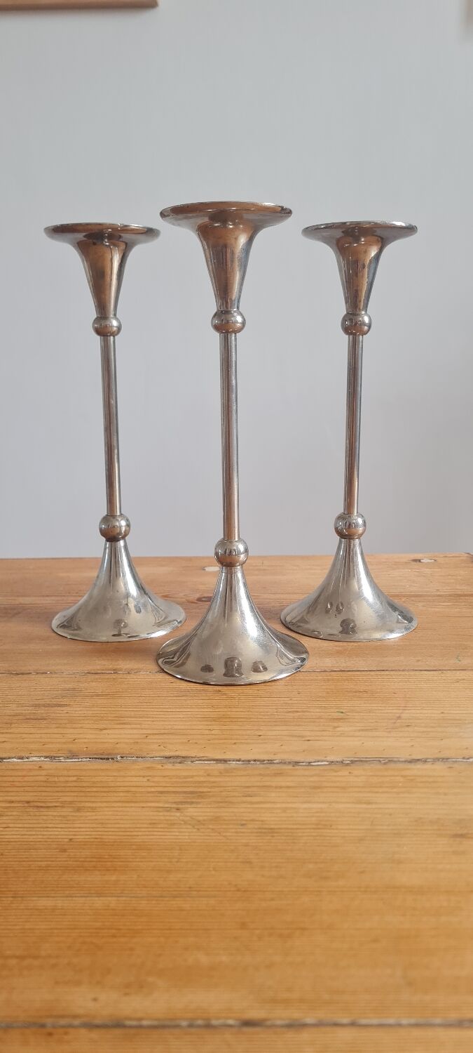 Set of 3 Scandinavian candle holders