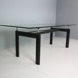 Table à manger en verre Le Corbusier TaLe Corbusier Table à manger en verre 'LC6ble 'LC6' pour Cassina, Italie 1970