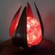 Lampe à poser vintage - écorce de palmier - 1980-90