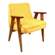 Fauteuil vintage Chierowski 366, 1970, velours jaune or
