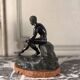 Hermès au repos, bronze Grand Tour, patine noir et verte, XIXème siècle