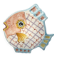 Hand-painted ceramic fish plate – Vietri sul Mare, Italy