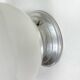 Old globe wall or ceiling light in opaline diameter 20 cm vintage aluminum base LAMP-7174