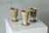 Set of 3 mid-century pottery cups from the 1960s.