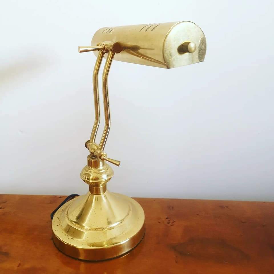 Brass desk lamp