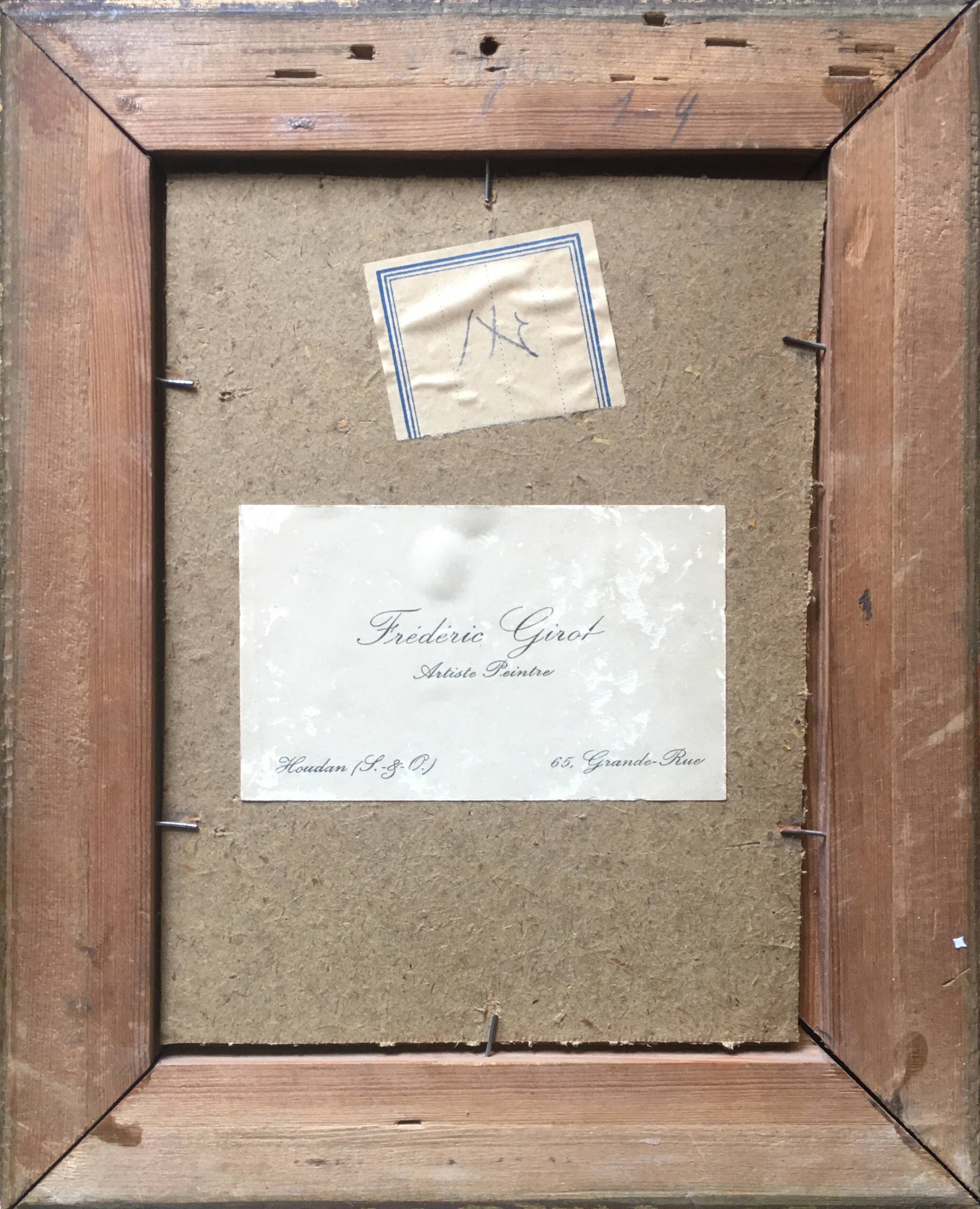 Painting Portrait of a 19th century by Frédéric Girot - frame