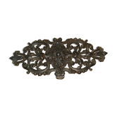 Cast-iron coat of arms and its 2 decorative rosettes at the end of the 19th century
