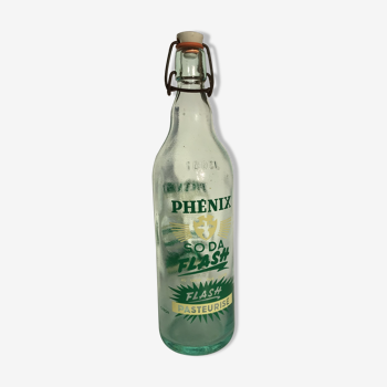 Hermetic bottle Phoenix soda 1l green screen printing