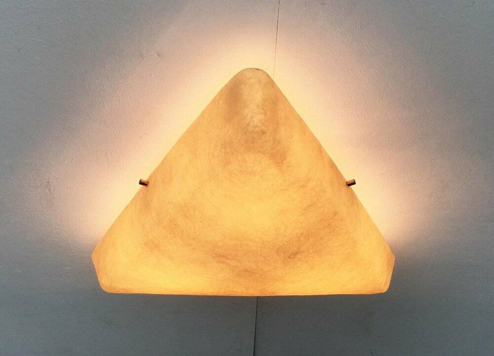 Mid-Century Minimalist Triangular Ceiling Lamp in Fibreglass, 1960s