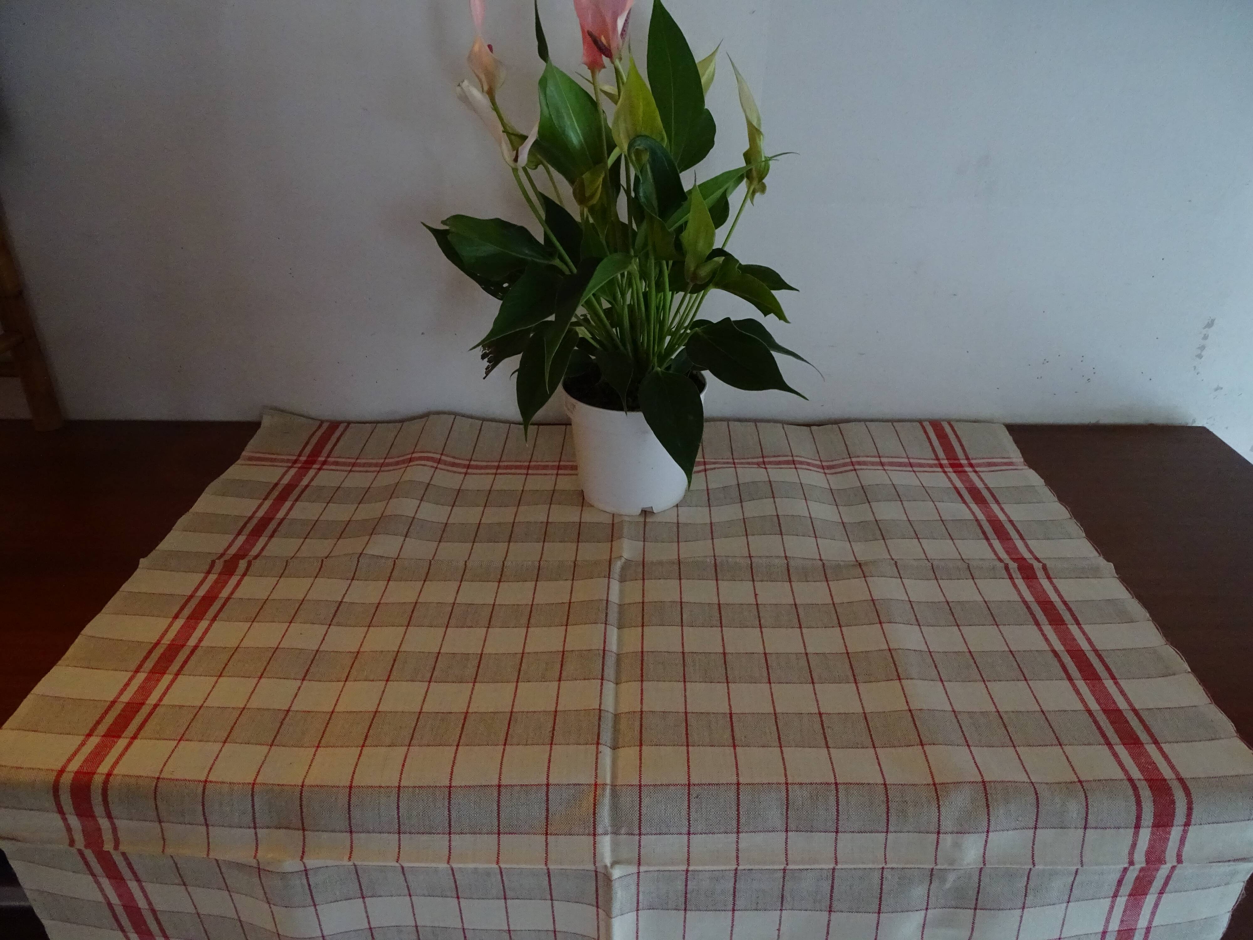 6 antique tea towels vintage cotton Métis 74 x 74