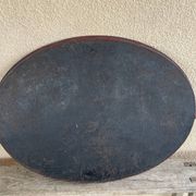 Large Red Lacquered Sheet Metal Serving Tray. Empire Period.