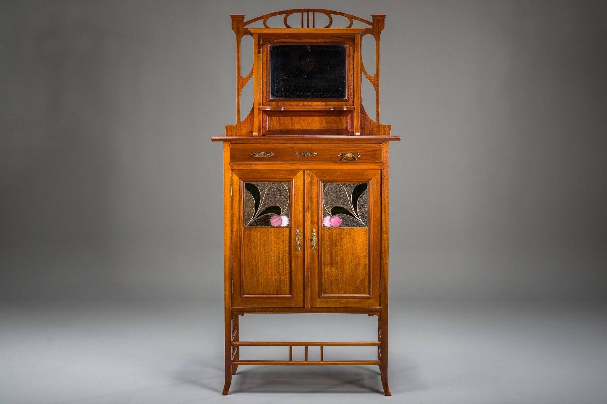 Armoire Art Nouveau avec miroir, années 1890