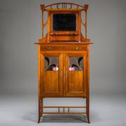 Armoire Art Nouveau avec miroir, années 1890