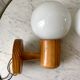 Pair of opline sconces and blond wood pine desgin years 60-70