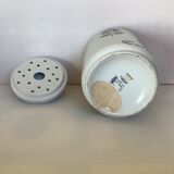 Purple pink yellow flower pot