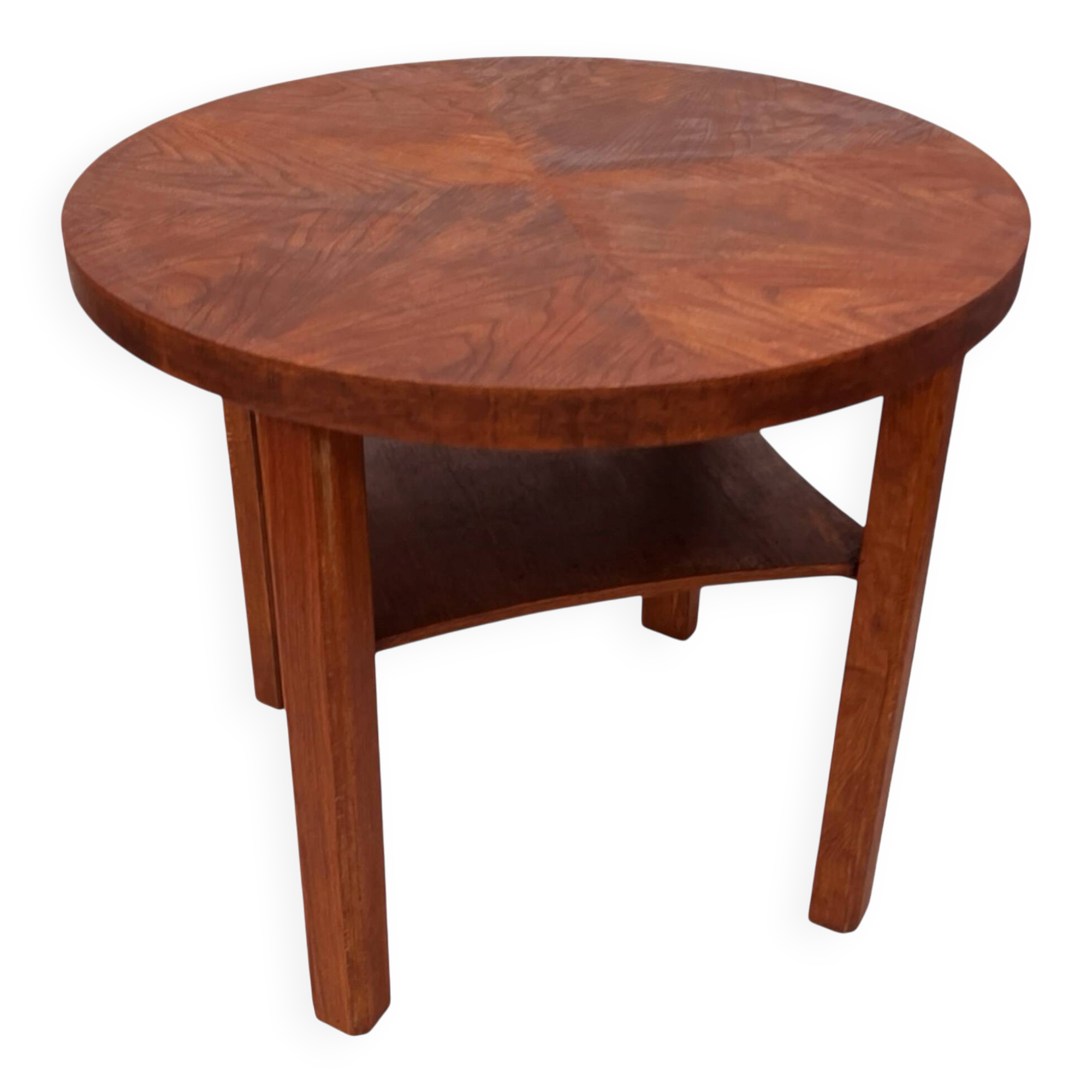 Round coffee table, Mid-Century, Art Deco, after renovation, Germany, 1960s