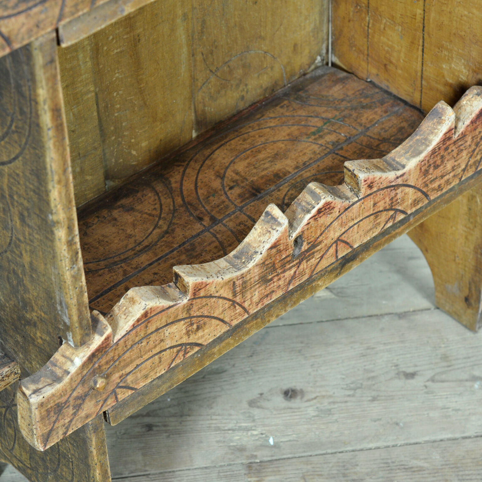 Beech Wabi Sabi cabinet, circa 1850