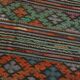 Tapis Kilim Vintage Motifs Ethniques Vert et Rouge, 180x271 Cm