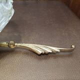 Vintage 1960s glass and brass chandelier from the 50s - 2 branches