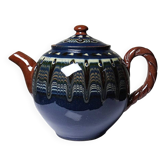 Théière troyenne vintage en terre cuite émaillée, Bulgarie, années 1970-1980
