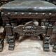 Series of 8 Renaissance chairs in oak with brown patina circa 1850