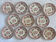 11 dessert plates Sarreguemines late 19th century.