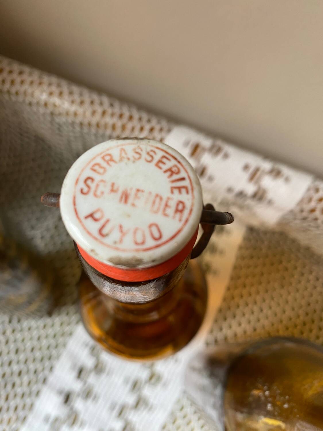 Antique amber bottles