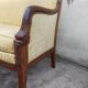 Vintage bench empire mahogany dolphin heads