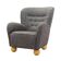 Fauteuil gris, design scandinave, production : Danemark