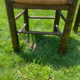 Pair of Georges Robert straw chairs