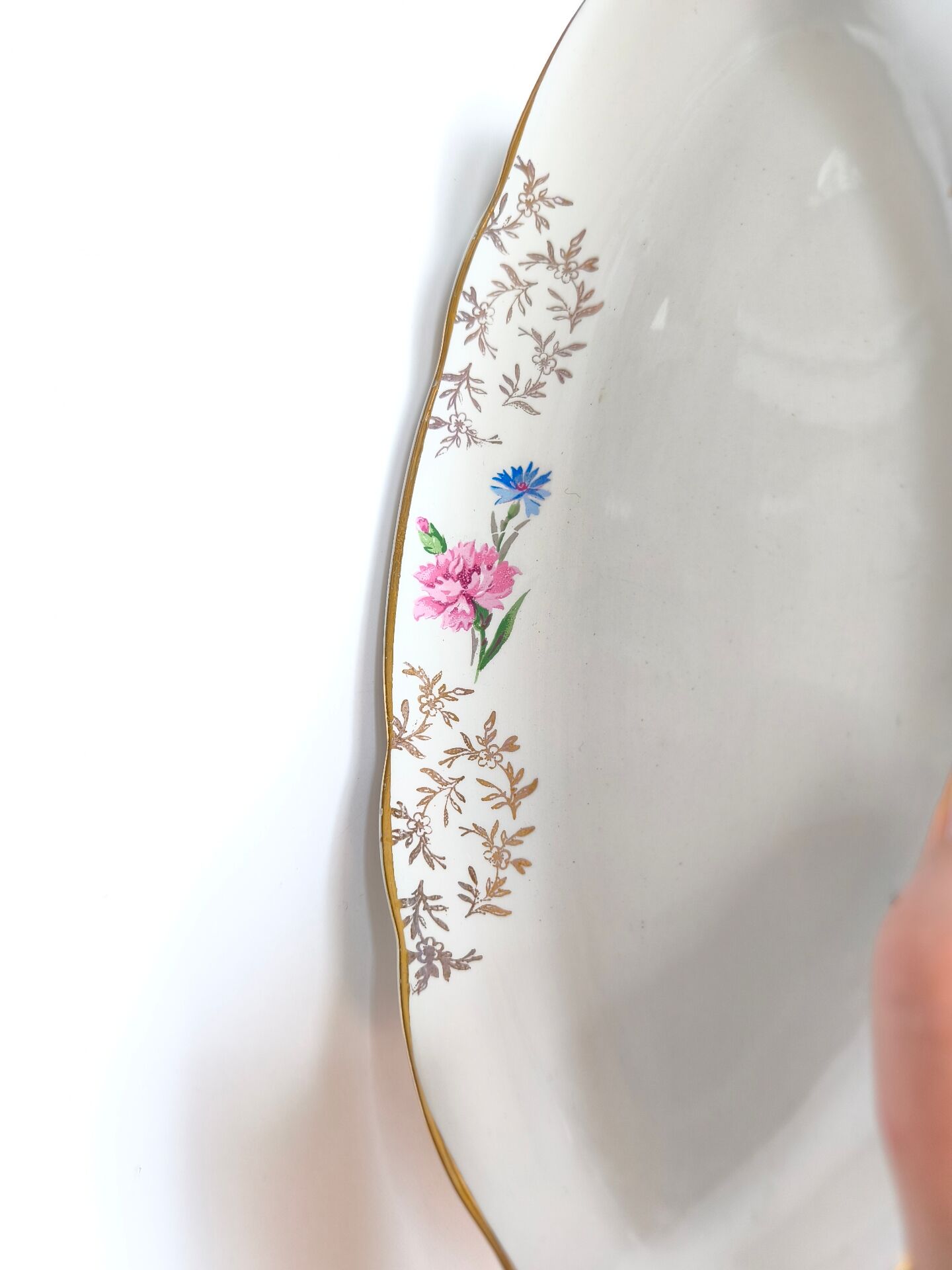 Lot de 2 raviers Sarreguemines modèle Béarn fleurs roses et bleues