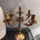 Old candlestick candelabra candle holder in brass with movable arms 5 lights