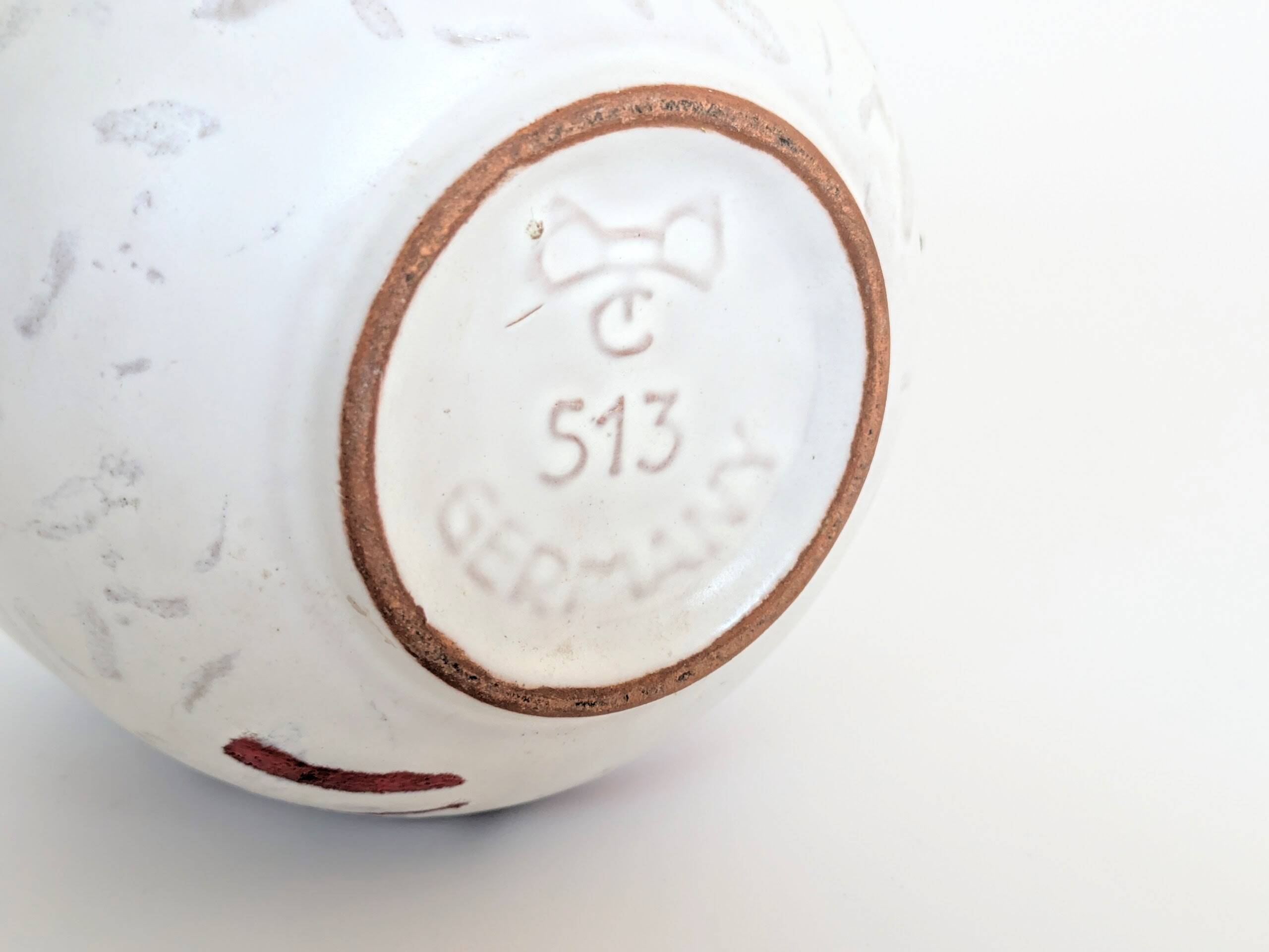 Vintage Carstens Tönnieshof "Attika" round vase, 1960s