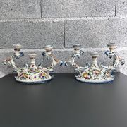 Paire de bougeoirs italiens signés